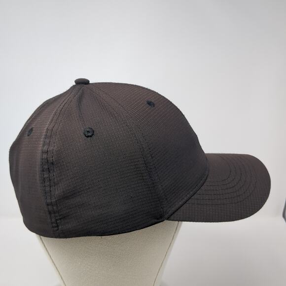 Smitty Fitted Baseball Cap Black Large Lightweight 6 Panel Blank Polyester - Picture 5 of 9